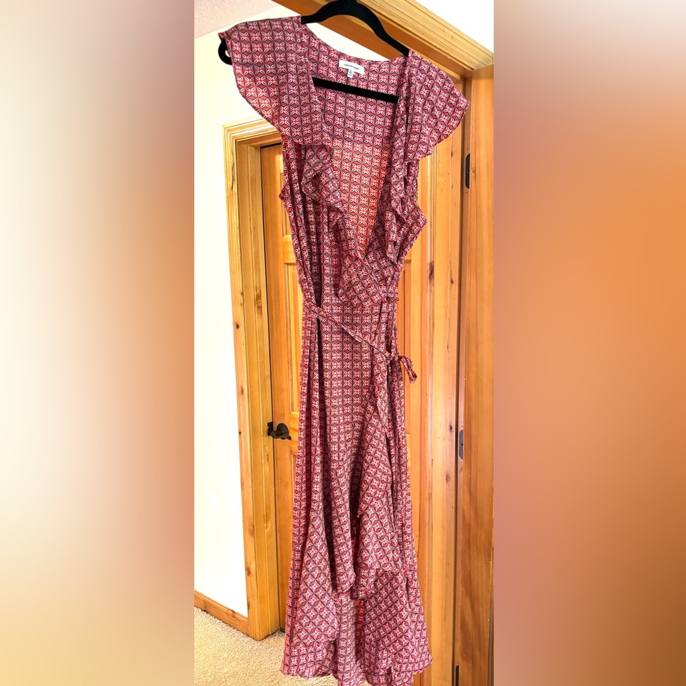 Max Studio Geometric Red Dress